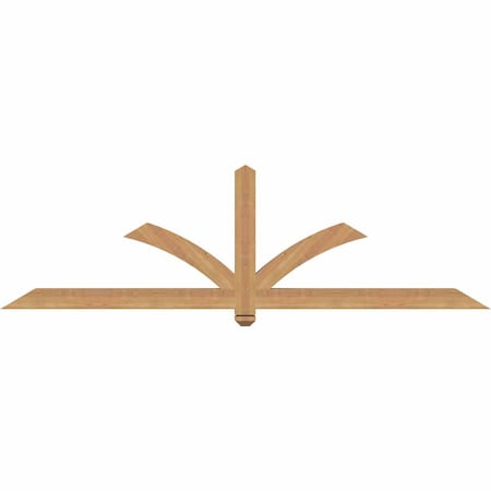 Ekena Millwork Redmond Smooth Timber Gable Bracket, Western Red Cedar, 84"W x 24"H x 3 1/2"D x 3 1/2"F, 7/12 Pitch GBW084X24X0404RED00SWR